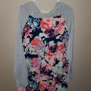 Women's Plus 3X Pink Blush Maternity Hoodie